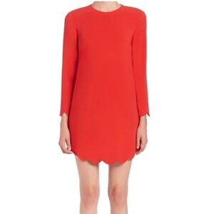 A.L.C. Red Scalloped Mini Dress Size 6